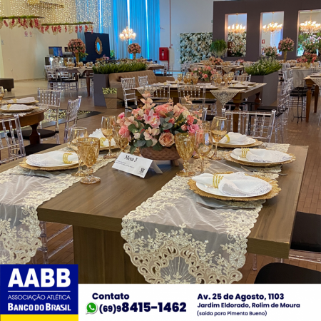 Foto 12 da matéria: DECORAÇÃO DE CASAMENTO NA AABB