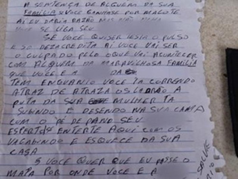 Agentes penitenciários são ameaçados por cartas em Pimenta Bueno