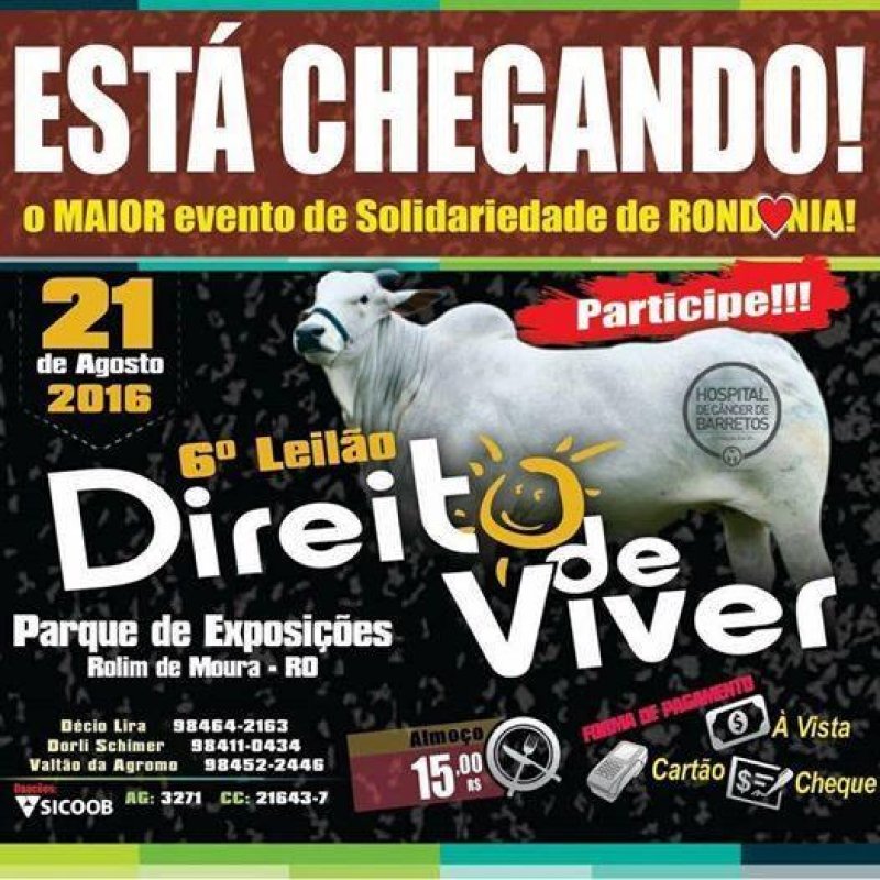 Rolim de Moura: Rotary faz doação para o 6º Leilão direito de Viver
