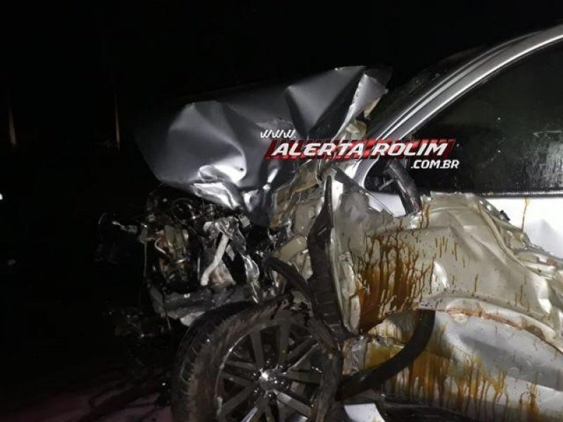 Rolim: Trator e camioneta colidem frontalmente na RO-010