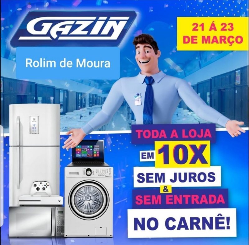 Promoção na Móveis Gazin Toda a loja em 10 vezes sem juros 