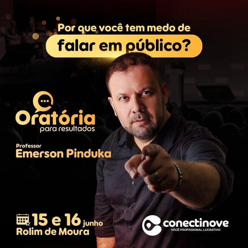 Conectinove abre vagas para curso de Oratória em Rolim de Moura