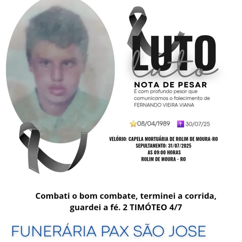 Nota de falecimento: Fernando Vieira Viana