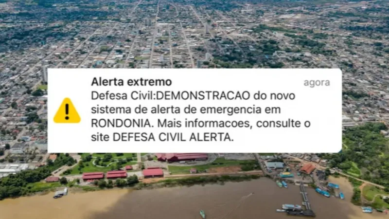 Defesa Civil realiza primeiro teste de alerta sonoro em celulares em Rondônia