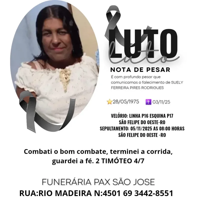 Nota de pesar: Suely Rodrigues 