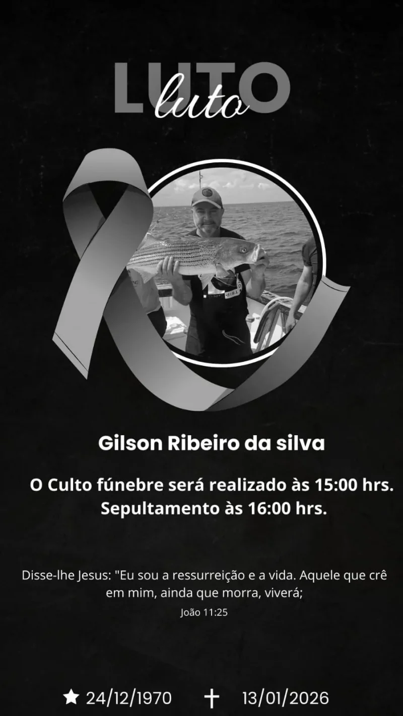 Culto fúnebre de Gilson Ribeiro da Silva será às 15h