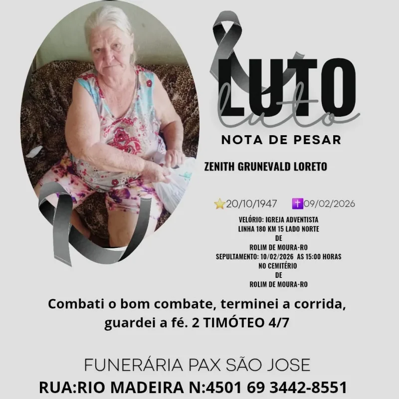 Nota de pesar: Zenith Grunevald Loreto
