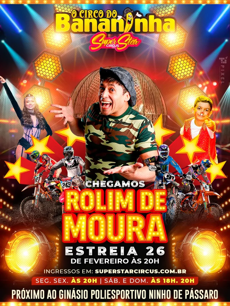  O Circo Chegou em Rolim de Moura. Estreia quinta-feira