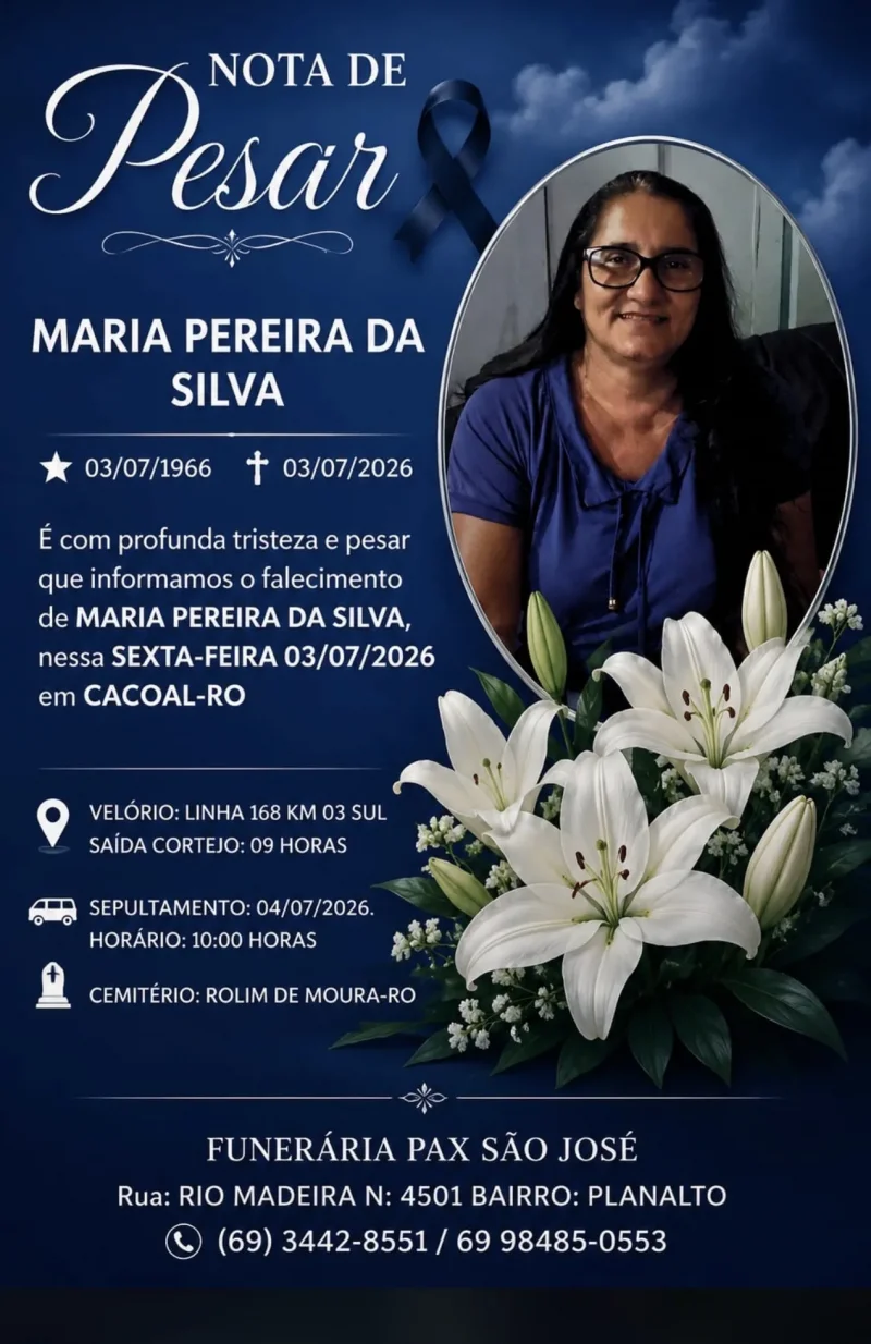 Nota de pesar: Maria Pereira da Silva