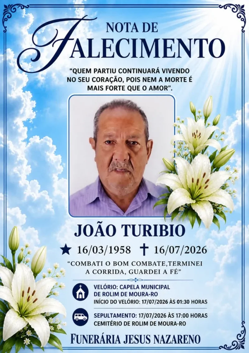 Nota de pesar: João Turibio 