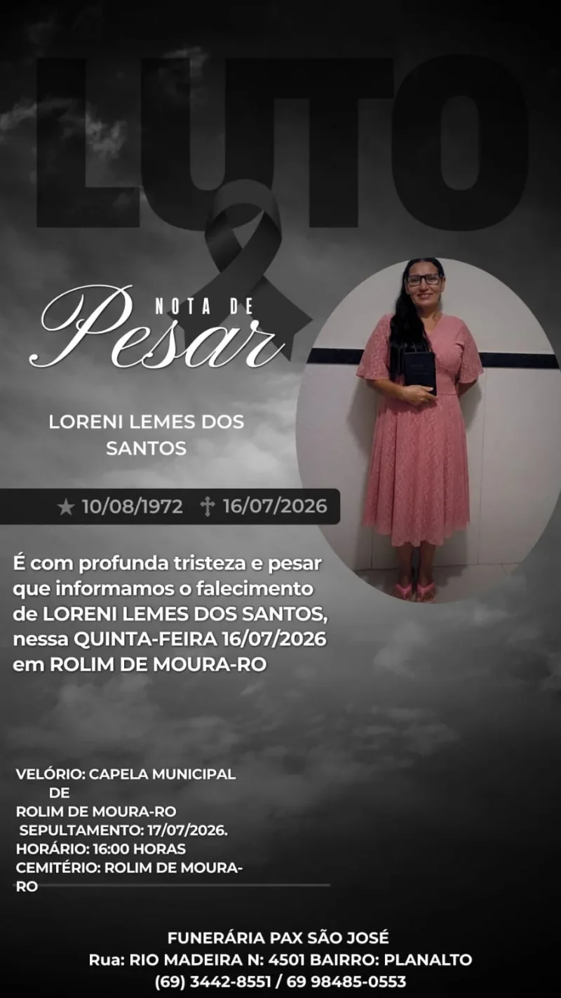 Nota de Pesar: Loreni Lemes dos Santos 