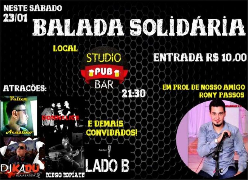 Amigos de músico internado organizam “Balada Solidária” em Rolim de Moura