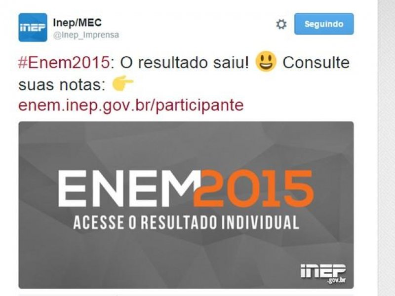 Nota do Enem 2015 é divulgada; Sisu abre disputa por vagas na segunda
