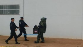 GATE retira explosivos de caixas eletrônicos do Banco do Brasil, em Porto Velho