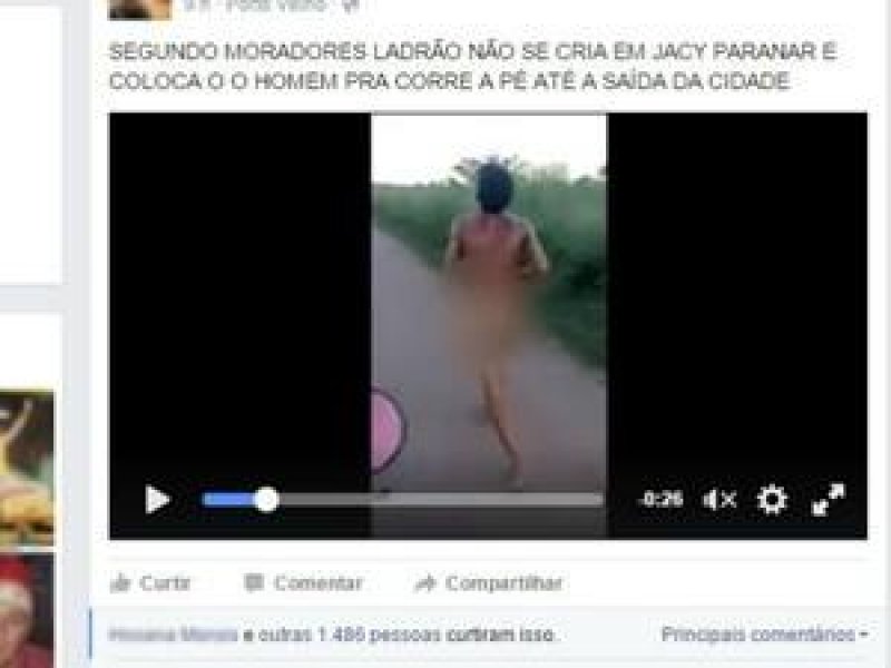 Vídeo de suspeito sendo obrigado a andar nu repercute na internet, em Rondônia