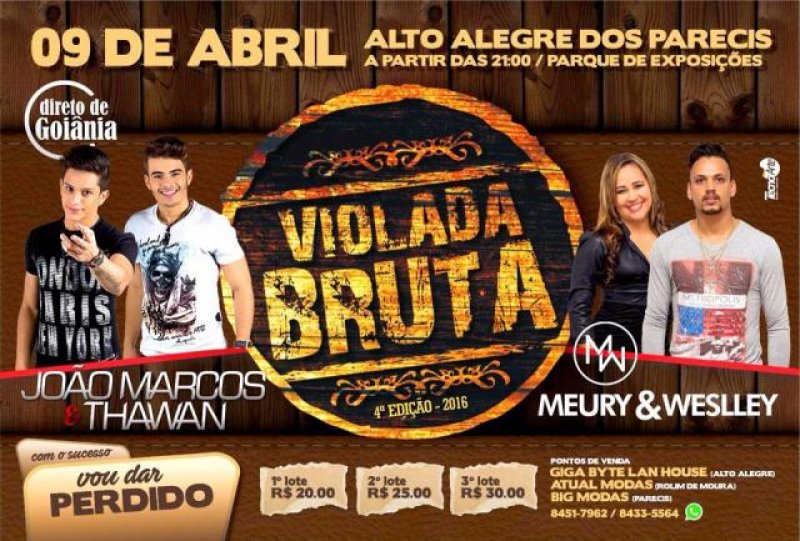 4º edição da Violada Bruta acontece neste sábado e promete agitar Alto Alegre