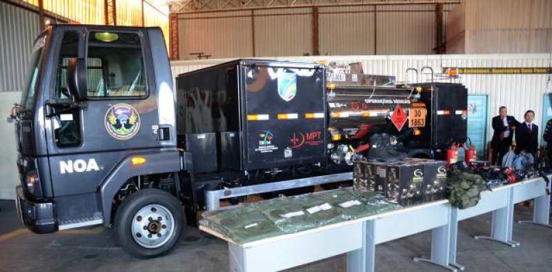 Núcleo de Operações Aéreas de Rondônia é beneficiado com Caminhão Tanque Abastecedor proveniente de multa na Justiça do Trabalho