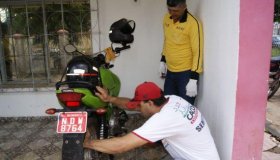 Motocicletas de mototáxi passam por vistoria em Cacoal
