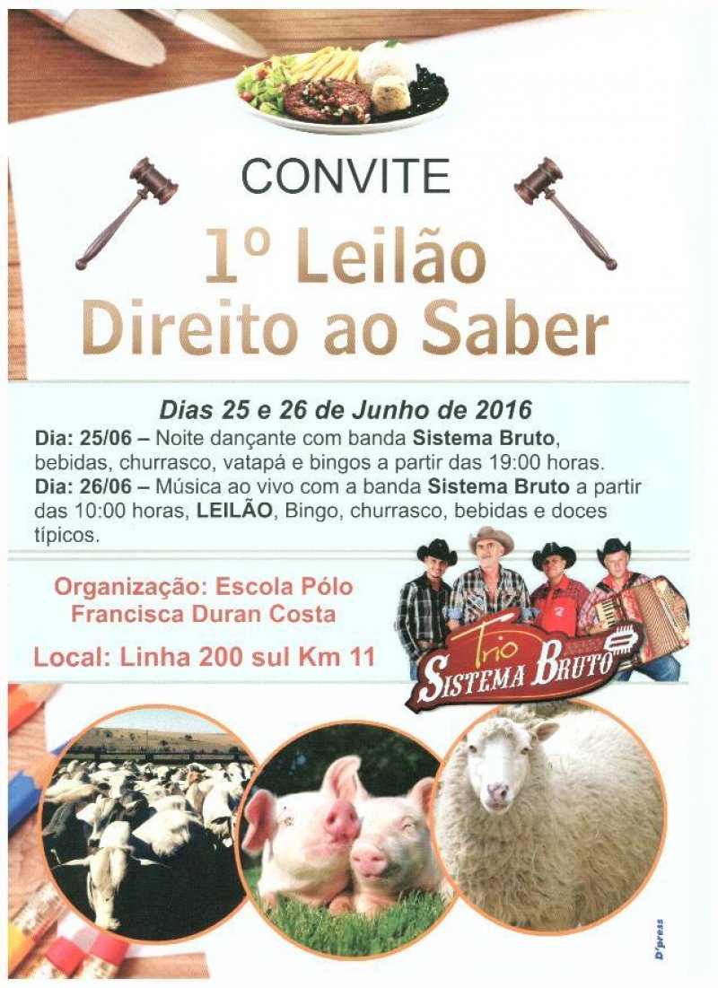Rolim: 1º Leilão Direito ao Saber acontece neste final de semana