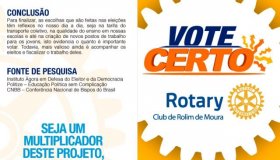 Rotary Club lança nesta quarta-feira projeto ‘Vote Certo’