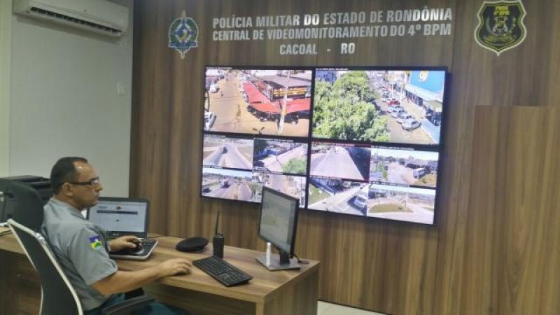 Polícia Militar aponta eficiência do sistema de videomonitoramento em um mês de funcionamento em Cacoal