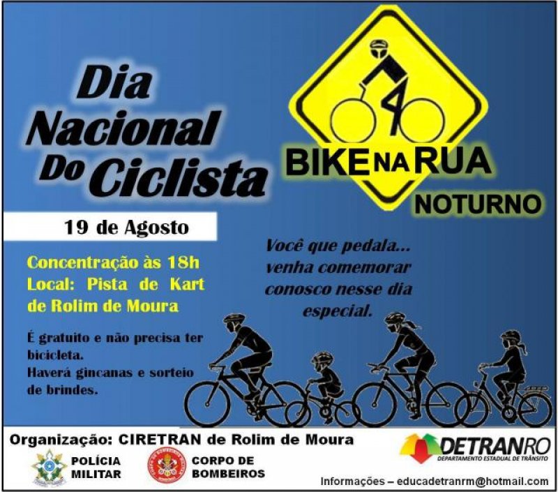 Dia do Ciclista é comemorado nesta sexta-feira em Rolim de Moura