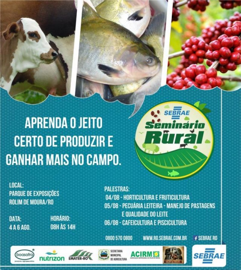 Rolim de Moura recebe Seminário Rural nesta quinta