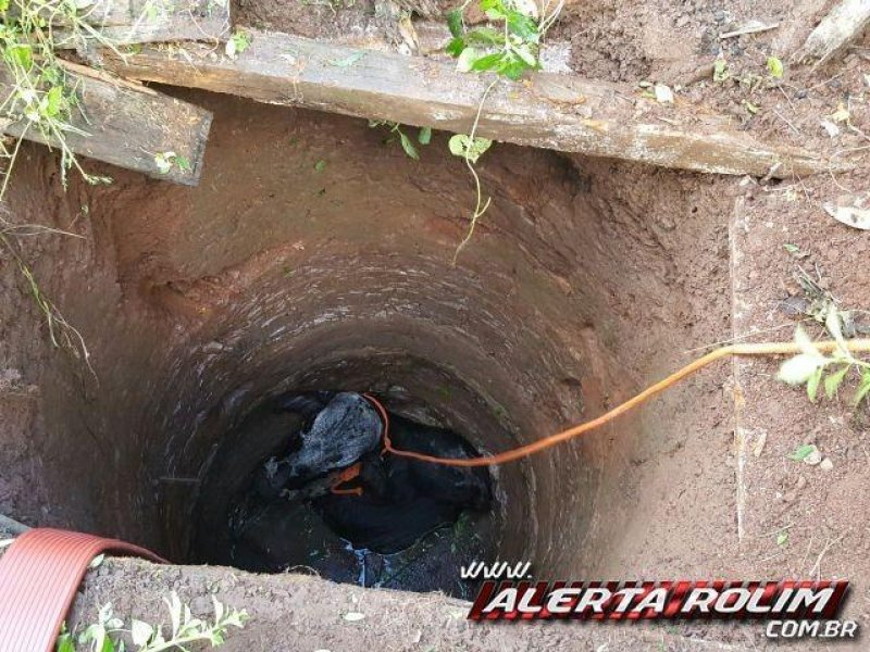 Rolim: Boi cai dentro de poço de propriedade rural e é retirado pelos bombeiros