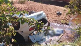 Homem morre após carro capotar na linha 208, em Nova Estrela