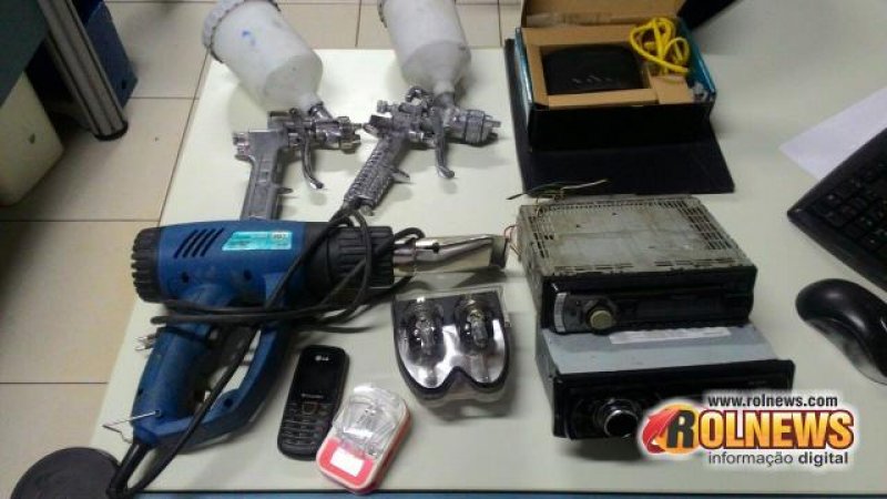 PC de Cacoal trabalha rápido e consegue recuperar produtos de lanternagem furtados