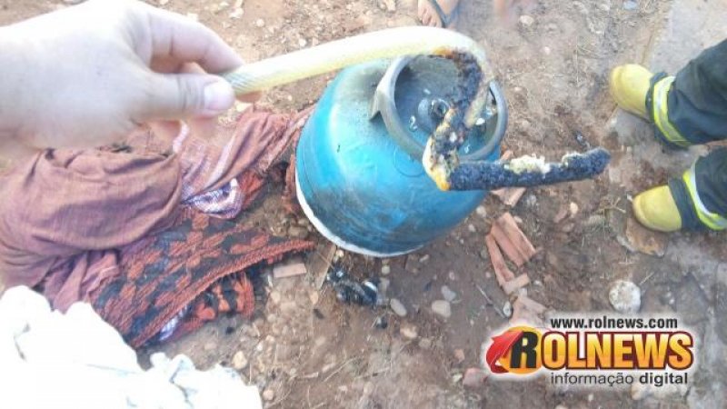 Vazamento na mangueira de botija de gás causa princípio de incêndio em Cacoal