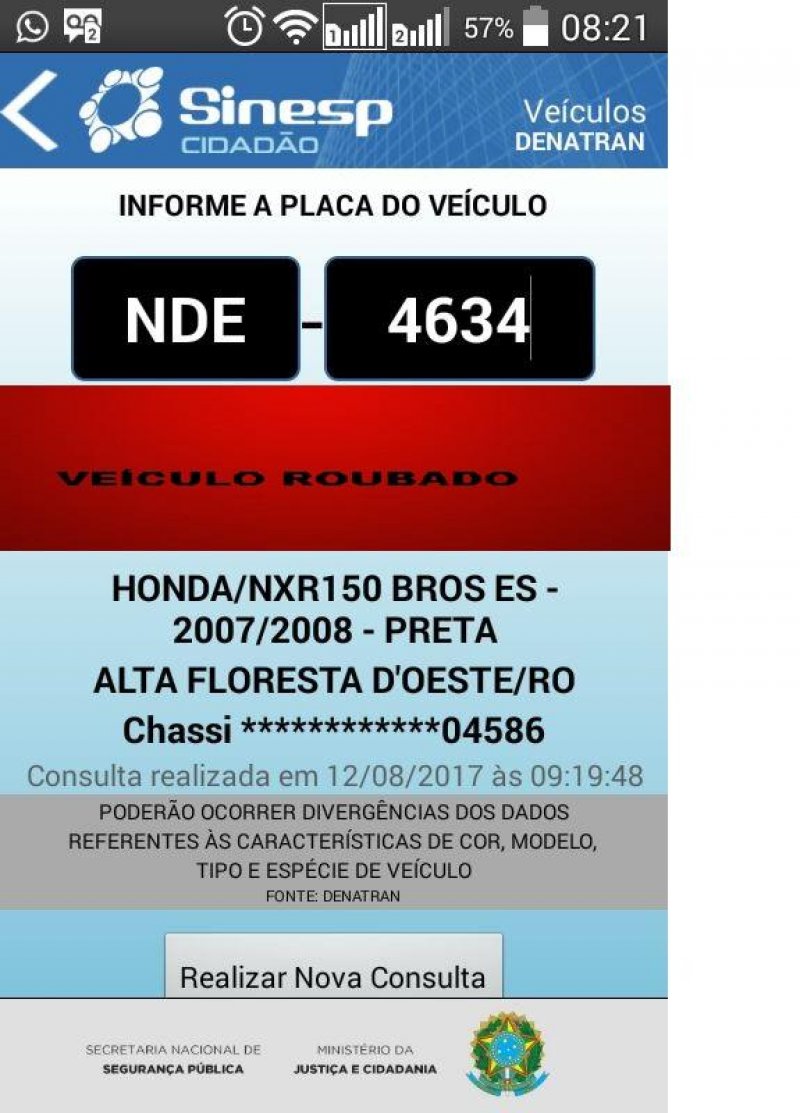 Ladrões anunciam ser policiais para abordar vítima e roubar moto