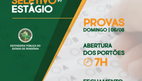 VI Prova de Estágio da DPE-RO reúne mais de 460 estudantes neste domingo