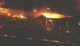 Incêndio atinge galpão nos Estúdios Globo, no Rio de Janeiro