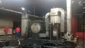 Incêndio atinge recauchutadora de pneus em Vilhena
