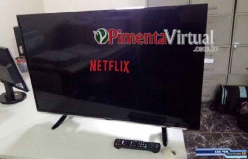 Polícia recupera TV furtada após rastrear conta da Netflix, em Pimenta Bueno