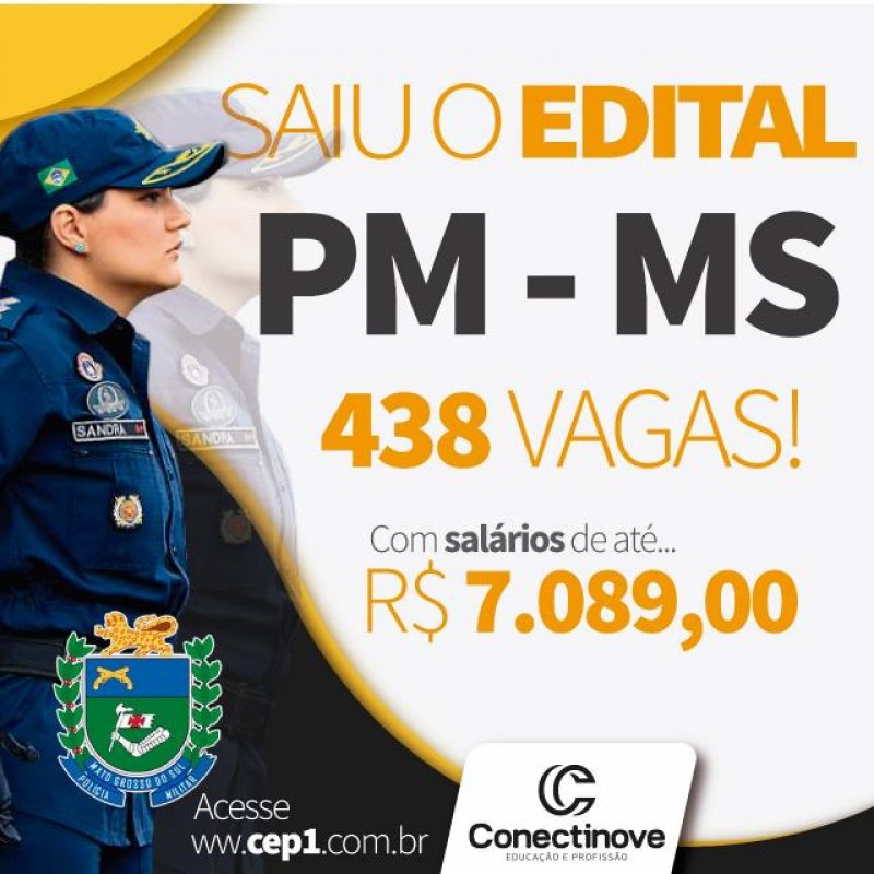 Polícia Militar do Mato Grosso do Sul abre concurso; oportunidade para estudantes em carreiras policiais
