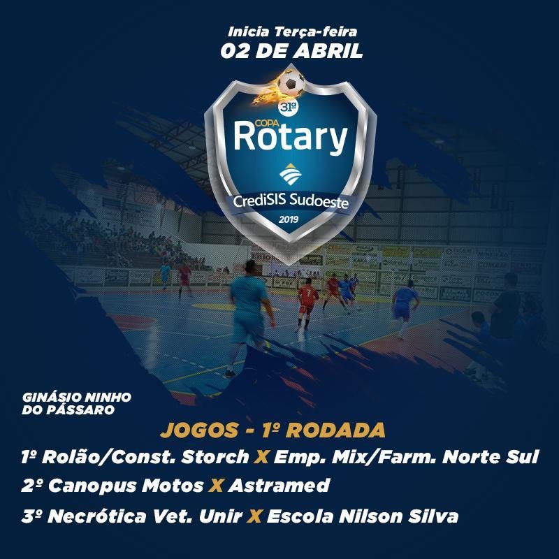 31ª Copa Rotary/CrediSiS Sudoeste começa nesta terça-feira, 02, no Ninho do Pássaro