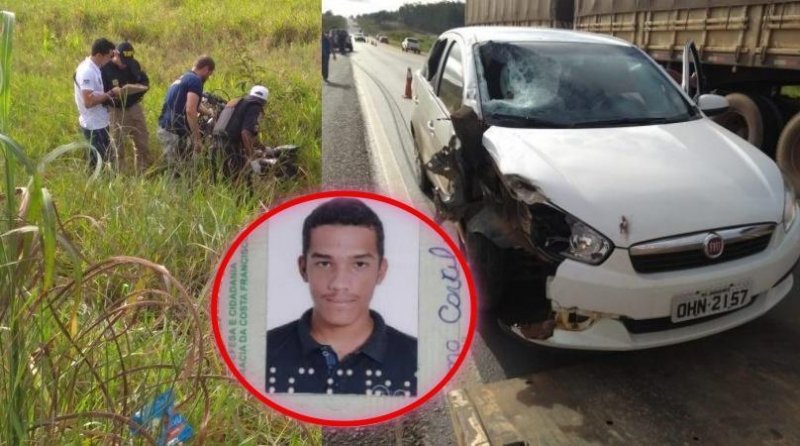 Garoto de 18 anos morre após ter moto atingida por carro na BR 364, em Vilhena, na manhã deste sábado