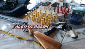 Operação Paz no Campo, PM apreende armas de fogo, drogas e várias munições