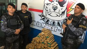 4°BPM e PC apreendem quase 150kg de maconha em Cacoal