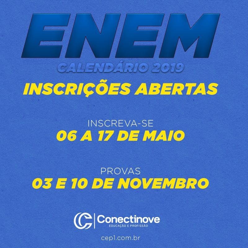 Inscrição para o Enem 2019 seguem até o dia 17; preparatório está com vagas abertas