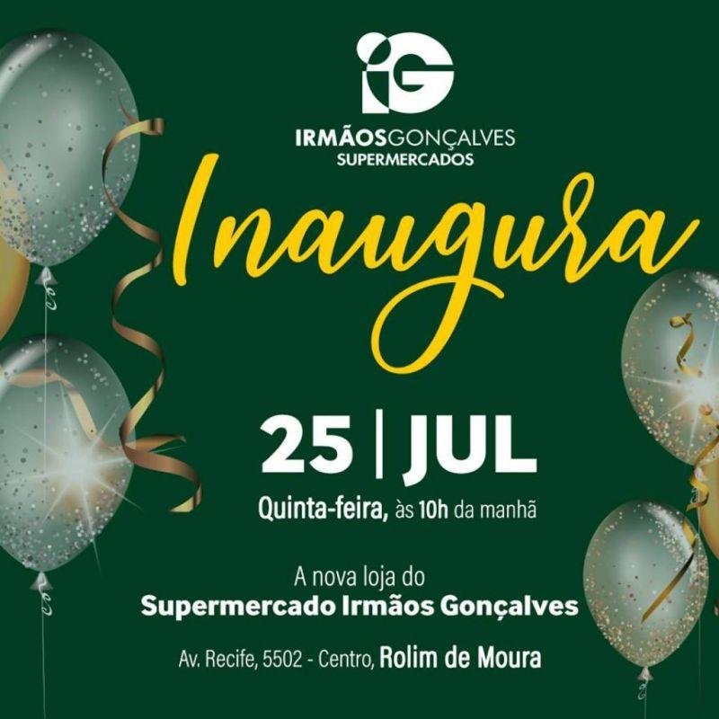 Supermercado Irmãos Gonçalves inaugura daqui pouco em Rolim