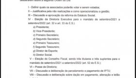 Edital de convocação de Assembleia Geral Extraordinária do Clube Atlético...