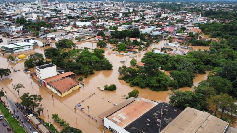 Cheia dos rios que passam por Cacoal já atinge cerca de 300 famílias — Foto: Reprodução/Redes Sociais