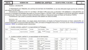 Aprovados em concurso do TJRO são nomeados