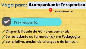 Vaga para acompanhante terapêutico em Rolim de Moura
