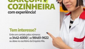 Vagas de emprego de Garçon e Cozinheira no Sal da Terra em Rolim de Moura