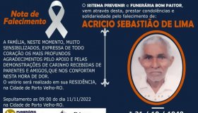 Nota de falecimento: Acricio Sebastião de Lima