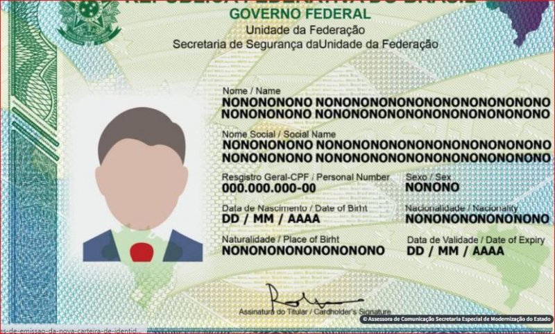 Governo publica regras de emissão da nova carteira de identidade
